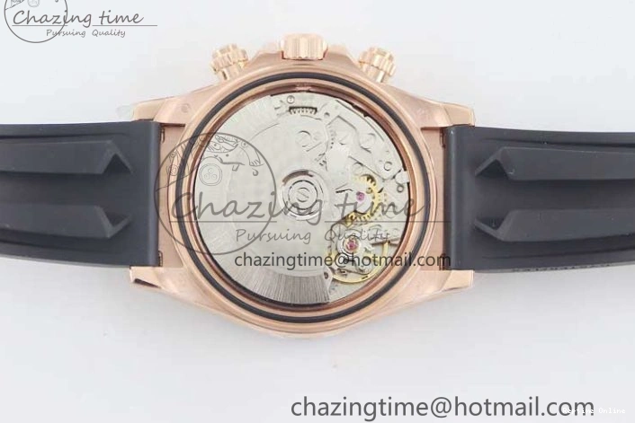 0202 WrinkleFree Daytona 116515 RG TWF 1:1 Best Edition 904L Steel RG Black Dial on Oysterflex Strap A 2417